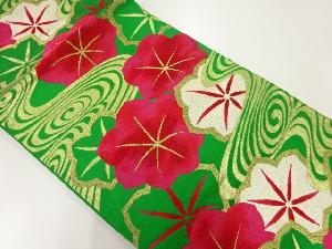 アンティーク　観世水に桔梗模様織出し袋帯（材料）